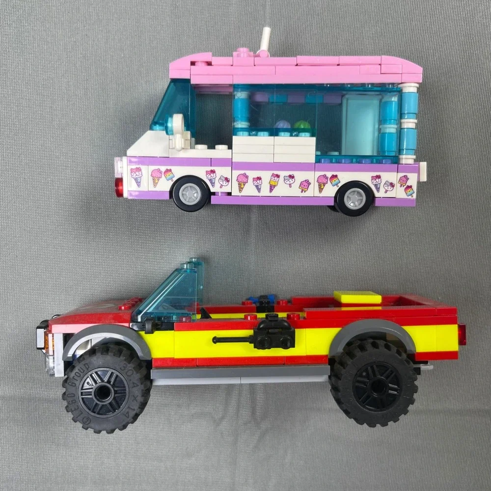 LEGO City 60319 Fire Truck Sanrio Hello Kitty Ice Cream Truck Toy Lot